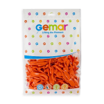 Малки оранжеви балони линк 16 см GL6/04, пакет 100 броя