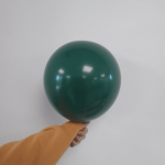 Кръгли балони тъмнозелен пастел Dark green Kalisan, 48 см, пакет 25 броя