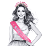 Лента и диадема Happy Birthday Girl, розова