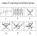 Мулти Балон Светлосиня Звезда 4D, 12 лъча х 50 см