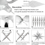Мулти балон звезда телесен цвят, пудра 4D, 12 лъча х 50 см