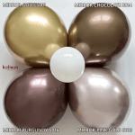 Балони хром бордо, Mirror Burgundy Kalisan, 30 см, пакет 50 броя