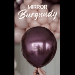 Кръгъл балон хром бордо, Mirror Burgundy Kalisan, 30 см, 1 брой