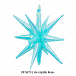 Фолиев балон светлосиня иридесцентна звезда 4D, 70 см