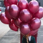 Балон бордо металик 30 см GM110/52 Gemar, 1 брой