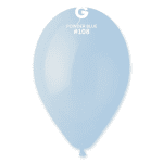 Балон син макарон, синя пудра Powder blue G90/108 26 см, Gemar, 1 брой