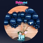 Балони тъмносин пастел Cosmic Navy Blue Balonevi, 30 см, пакет 100 броя
