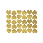 Стикери златни сърца 2.5 см, 30 броя