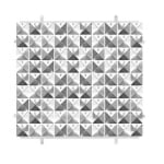 Панел за сребърна пайетена фонова стена 3D, прозрачен гръб мрежа, 30 х 30 см