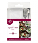 Мини комплект за предястия, 24 купички и 24 вилички