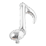 Фолиев балон нота, сребро, 40 см