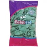 Балони синьо-зелен макарон, аквамарин,  Sea green Balonevi, 26 см, пакет 100 броя 