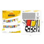 Банер Happy Birthday Състезателни коли Рали Racing