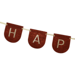 Филцов банер за рожден ден "Happy Birthday", кафяв, 3 метра