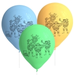 Балони латекс Костенурките Нинджа, 8 броя