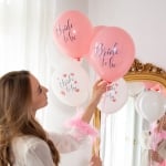Розови и бели балони Bride to be, 6 броя