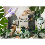 Фолиев балон Happy Birthday динозаври бронтозавър, кръг 45 см