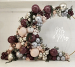 Кръгли балони бордо Standart Burgundy Kalisan, 48см, пакет 25 броя