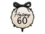 Балон Happy 60, черна панделка