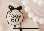 Балон Happy 60, черна панделка
