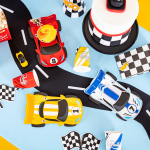 Чинийки форма Състезателни коли Рали Racing, 6 броя