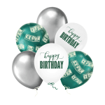Балони Happy Birthday долар, 6 броя