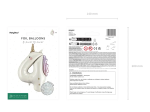 Фолиев балон Еднорог цифра 4, 93 см