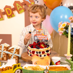 Топер за рожден ден трактор парти село, ферма