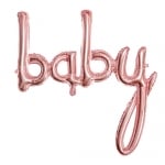 Фолиев балон надпис букви Baby, розово злато