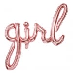 Фолиев балон надпис букви Girl, розово злато