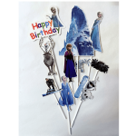Замръзналото кралство Frozen топери, украса за торта, 10 броя 