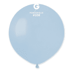 Кръгли балони син макарон, синя пудра Powder blue G19/108 48 см, Gemar, пакет 25 броя