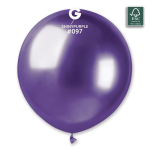 Кръгъл балон лилав хром Shiny Purple Gemar 48 см GB150/97, 1 брой