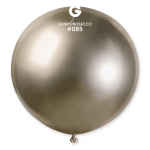 Кръгъл балон хром шампанско просеко Shiny Prosecco Gemar 80 см GB30/85, 1 брой