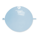 Балони линк син макарон, синя пудра Powder blue GL13/108 33 см, Gemar, пакет 100 броя