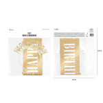 Лента и диадема Happy Birthday Girl, златна