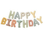 Гирлянд от балони Happy Birthday, микс цветове и десени