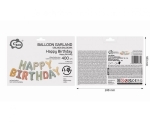 Гирлянд от балони Happy Birthday, микс цветове и десени