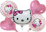 Комплект балони Хелоу Кити Hello Kitty, сърца, 5 броя
