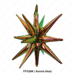 Фолиев балон кафяво-червена иридесцентна звезда 4D, 50 см