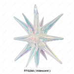 Фолиев балон прозрачна иридесцентна звезда 4D, 50 см