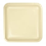 Големи квадратни чинийки слонова кост Cream, 14 броя