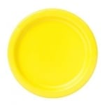 Големи жълти чинийки неон, картон, 16 броя