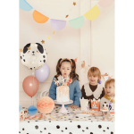 Кръгъл фолиев балон куче Happy Birthday, 45 см