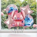 Комплект балони Ейнджъл и Стич Stitch,  5 броя