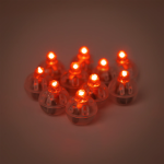 Червени LED лампички за балони, 10 броя