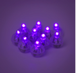 Лилави LED лампички за балони, 10 броя