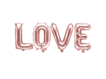 Фолиеви балони букви LOVE розово злато