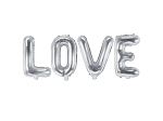 Фолиеви балони сребърни букви LOVE 