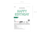 Банер Happy Birthday от фолиеви балони мента мат